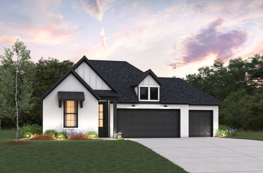 Representative exterior photo of a completed home built from the Maxwell by Beazer Homes in Arabella on the Prairie, Richmond, TX (Image 2).