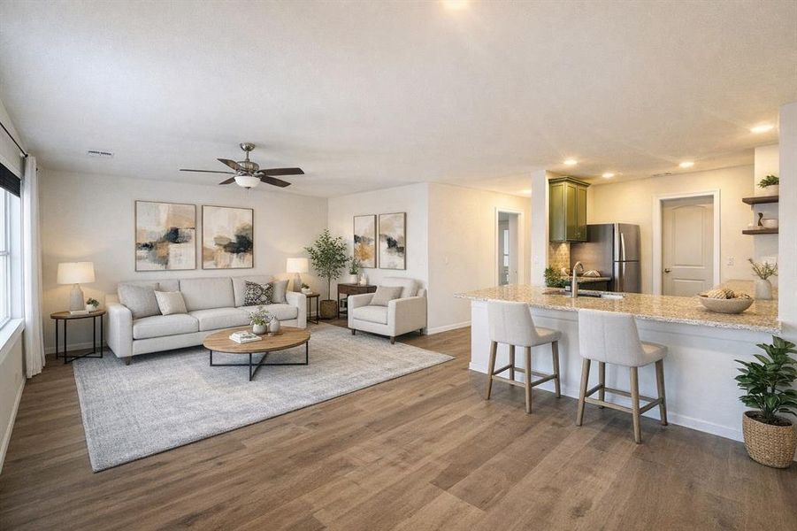 Furnished interior view inside a new home in , Fort Worth (Image 4). Furnished interior view inside a new home in , Fort Worth (Image 4).