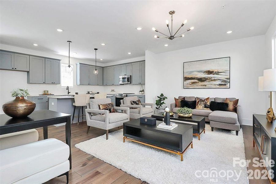 Furnished interior view inside a new home in , Charlotte (Image 12).