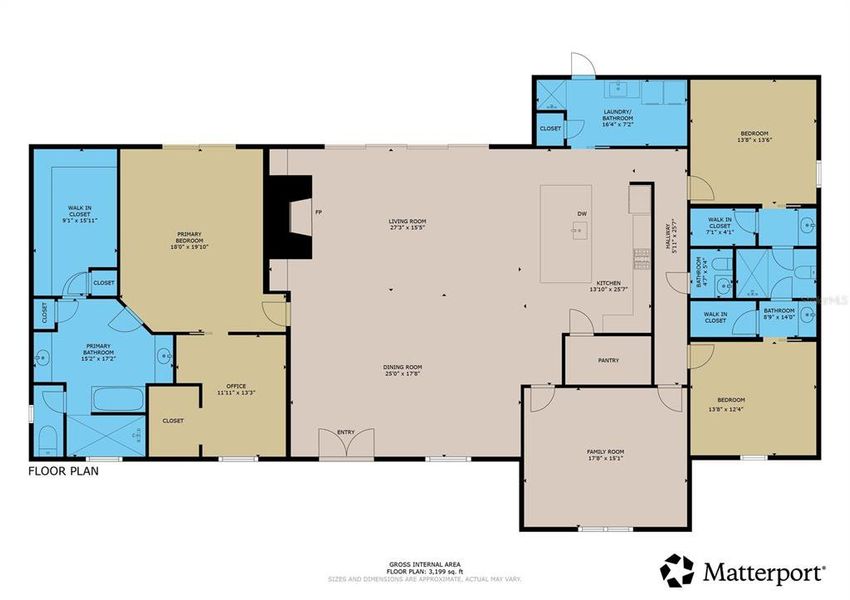 2D floor plan layout of this home in , Lakeland, FL (Image 3).