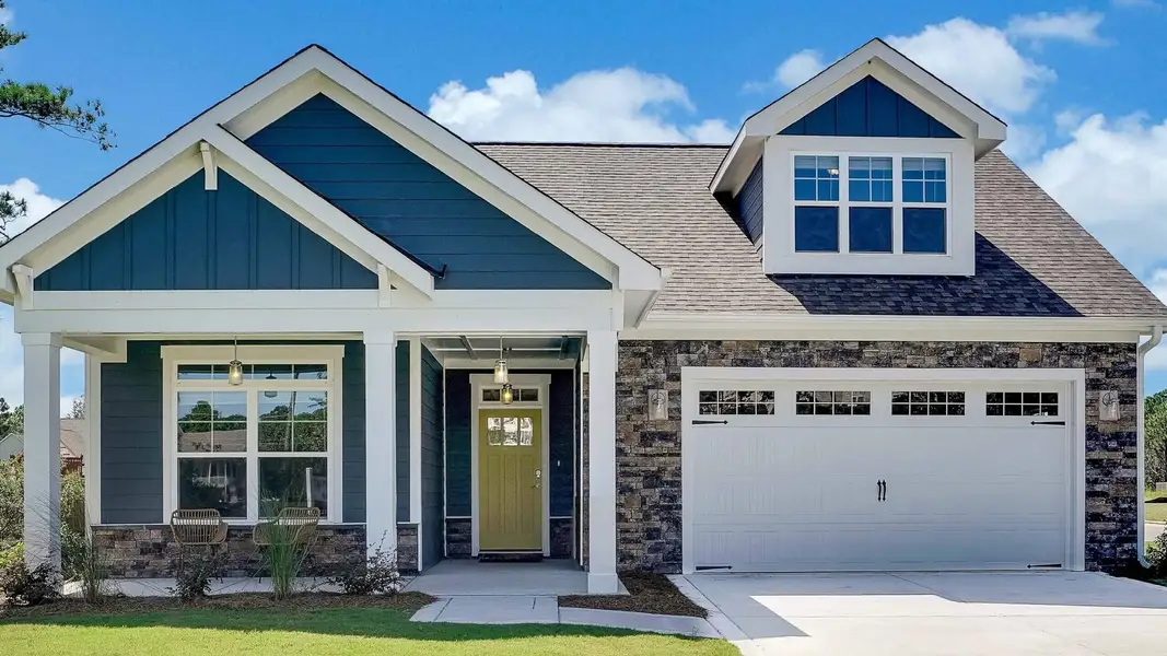 Representative exterior photo of a completed home built from the Portico Bungalow by Epcon Communities in The Cottages at 78 North, Sanford, NC (Image 2). Representative exterior photo of a completed home built from the Portico Bungalow by Epcon Communities in The Cottages at 78 North, Sanford, NC (Image 2).