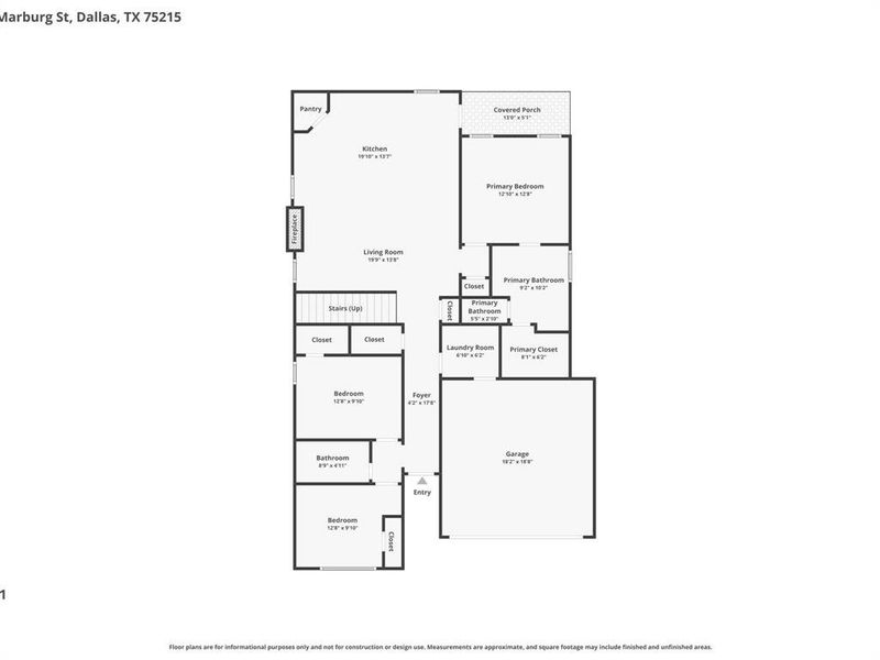 2D floor plan layout of this home in , Dallas, TX (Image 5).