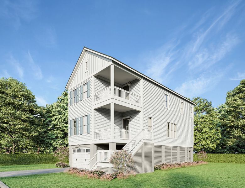 Representative exterior photo of a completed home built from the Capri by Hunter Quinn Homes in Charleston County Homes, North Charleston, SC (Image 4).