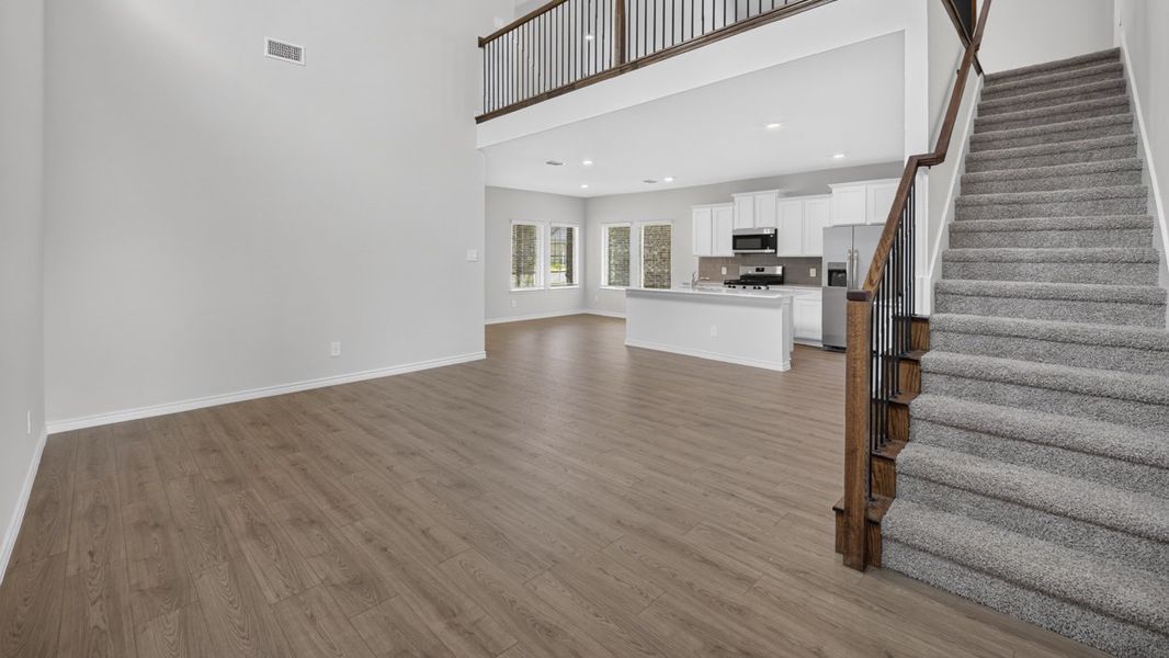 Representative unfurnished interior of a home built from the Poteet by D.R. Horton in Lilybrooke at Legacy Hills, Celina (Image 7). Representative unfurnished interior of a home built from the Poteet by D.R. Horton in Lilybrooke at Legacy Hills, Celina (Image 7).