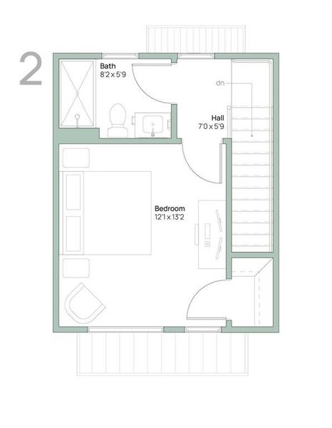 2D floor plan layout of this home in , Atlanta, GA (Image 4).