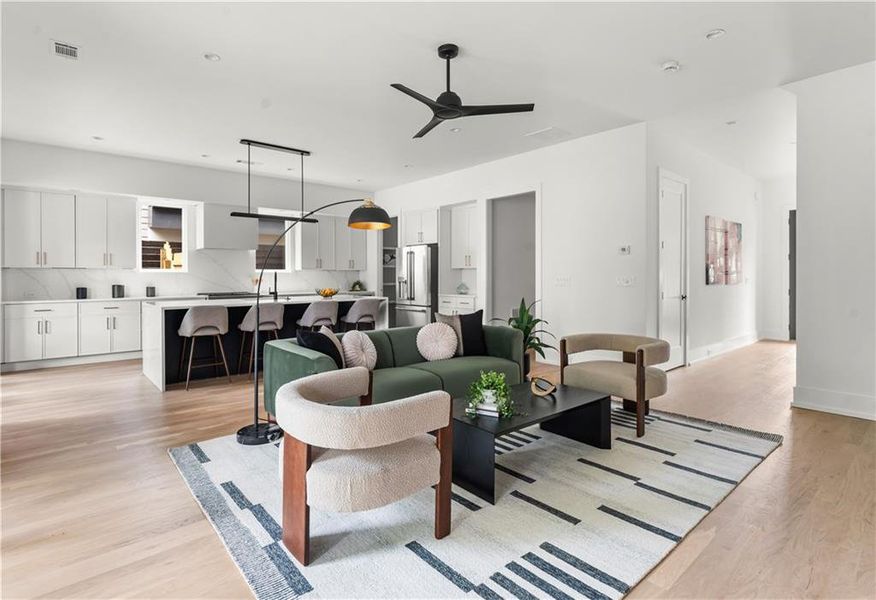 Furnished interior view inside a new home in , Atlanta (Image 7).