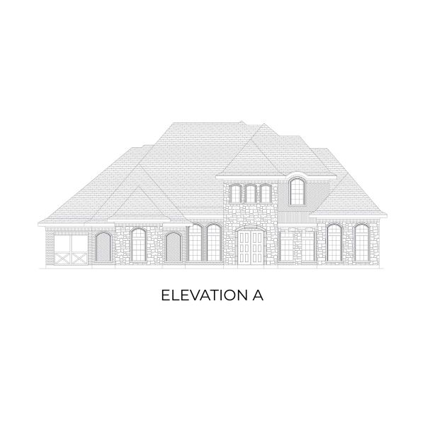 Representative rendering of the exterior for the Hudson FS (w/Media) by First Texas Homes (Image 3).