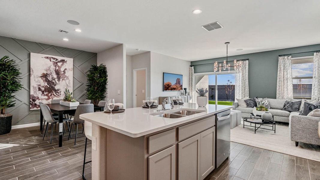 Furnished interior view inside a new home in Desert Moon Estates, Buckeye (Image 10).
