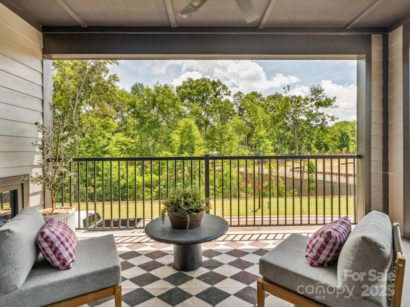 Covered Outdoor Living Space with Tree-Lined Views. *Model Photos | Actual orientation, structural selections, and finishes may vary. Covered Outdoor Living Space with Tree-Lined Views. *Model Photos | Actual orientation, structural selections, and finishes may vary.