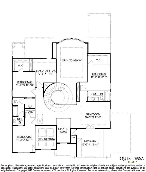 Artist Rendering of 2nd Floor Plan.