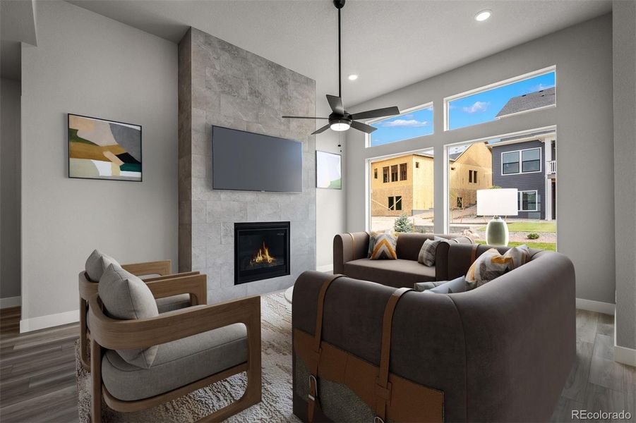 Furnished interior view inside a new home in Cloverleaf – Mountainview Collection, Monument (Image 9).