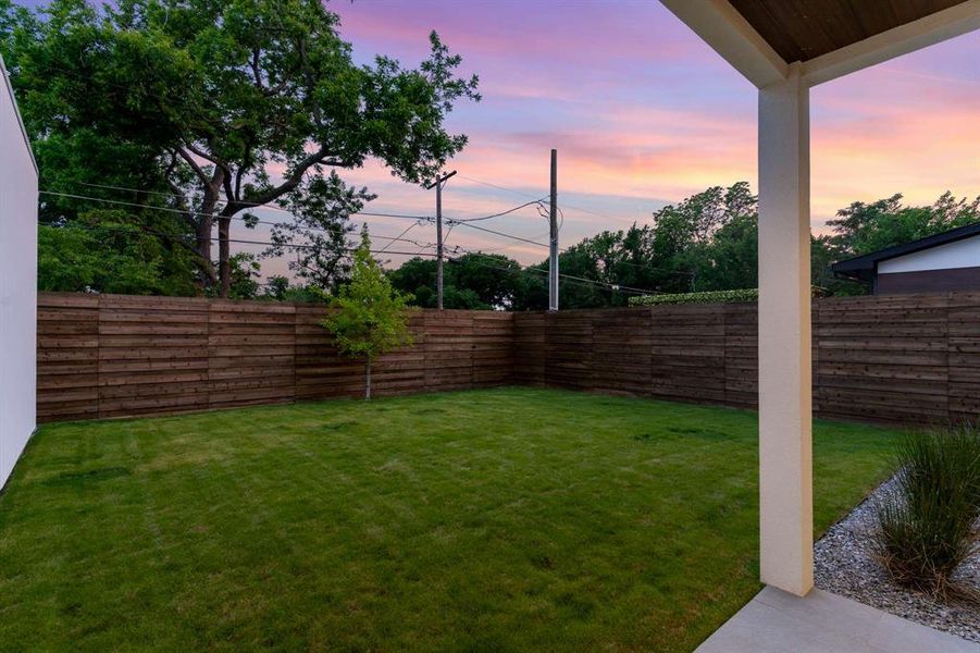 Exterior details and patio area of a home in , Dallas (Image 32).