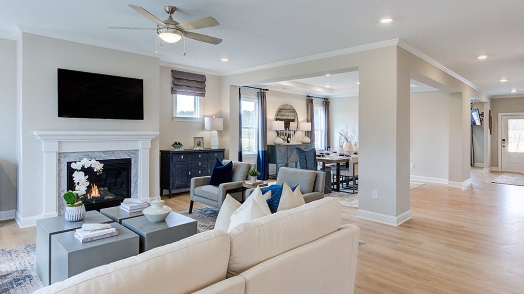 Representative furnished interior of a home built from the Wayland by Taylor Morrison in Hickory Grove, Sanford (Image 38).