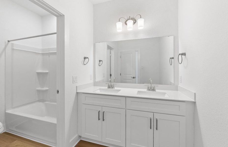 Furnished interior view inside a new home in Northpoint at Old Settlers, Round Rock (Image 10).