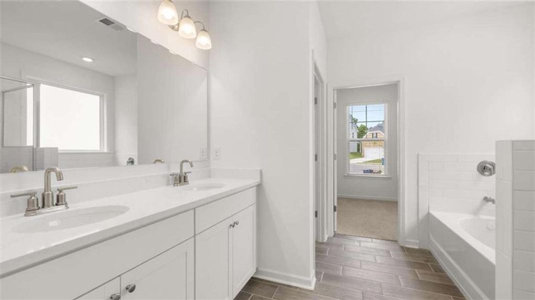 Furnished interior view inside a new home in Water Oak Estates, Lawrenceville (Image 5). Furnished interior view inside a new home in Water Oak Estates, Lawrenceville (Image 5).