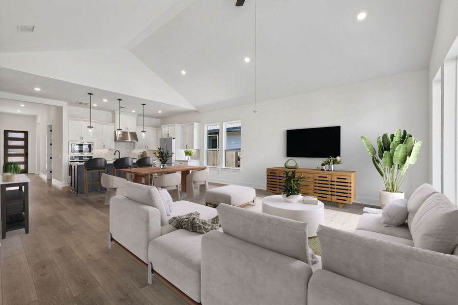 Representative furnished interior of a home built from the Guadalupe by Taylor Morrison in Easton Park, Austin (Image 12). Representative furnished interior of a home built from the Guadalupe by Taylor Morrison in Easton Park, Austin (Image 12).
