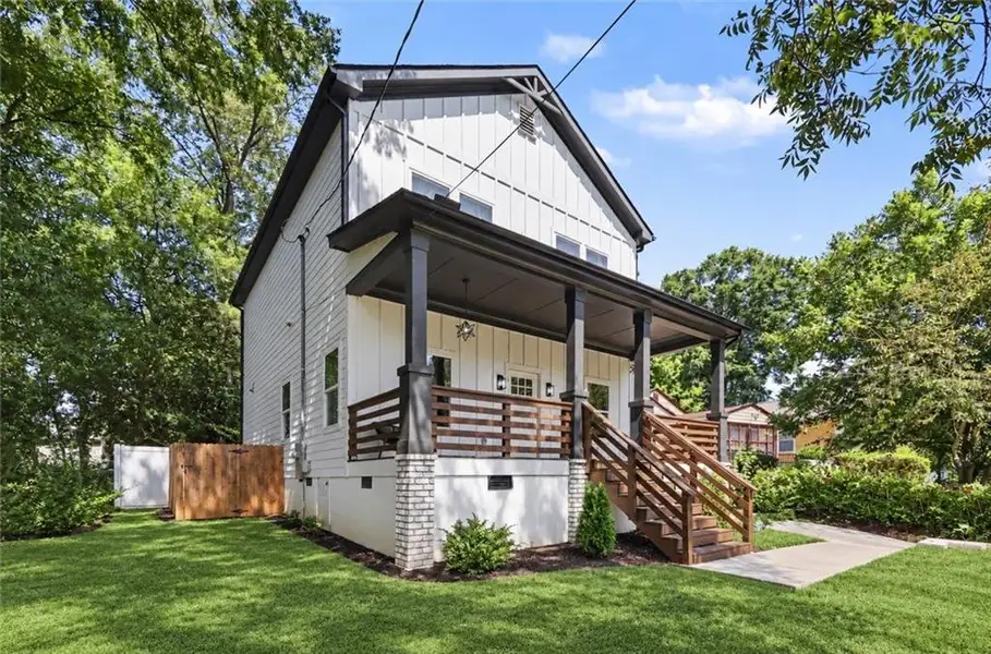 Exterior details and patio area of a home in , Atlanta (Image 4).