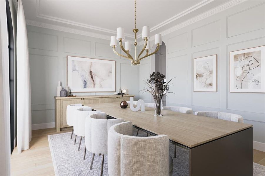 Furnished interior view inside a new home in , Dallas (Image 14).