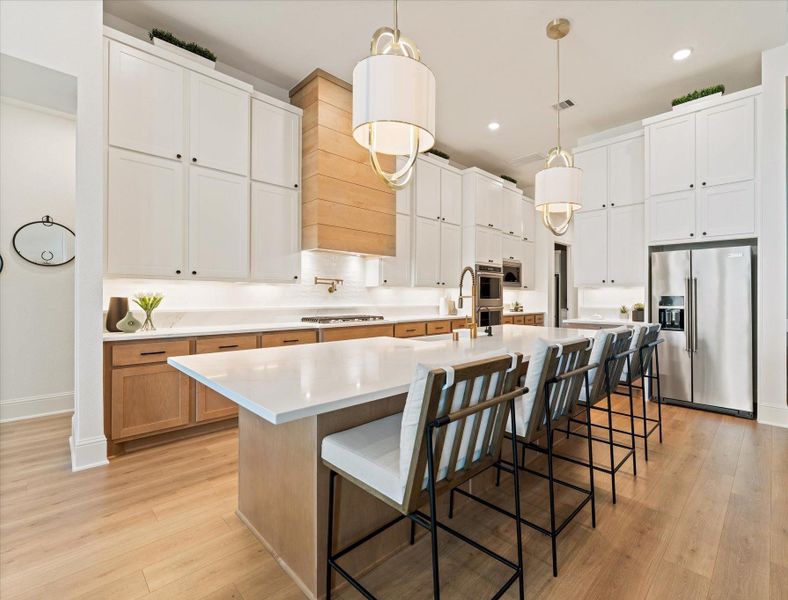 Spacious kitchen with oversized island.