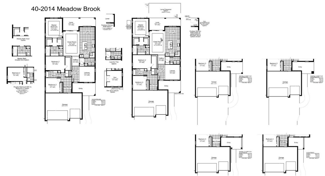 2D floor plan layout for the Meadow Brook by Neal Communities in Verandah, Fort Myers, FL (Image 4).