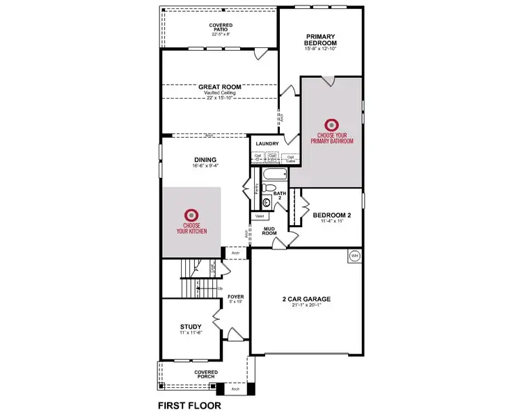 2D floor plan layout of this home in Enclave at Legacy Hills, Celina, TX (Image 2). 2D floor plan layout of this home in Enclave at Legacy Hills, Celina, TX (Image 2).
