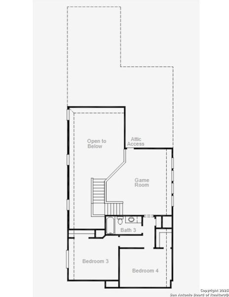 2D floor plan layout of this home in Veramendi, New Braunfels, TX (Image 3).