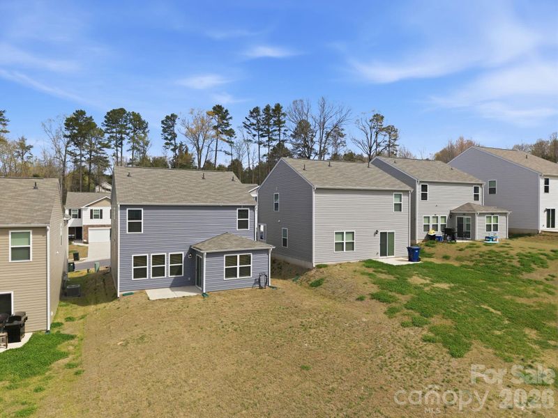 Exterior details and patio area of a home in Huffman Ridge, Hickory (Image 21).