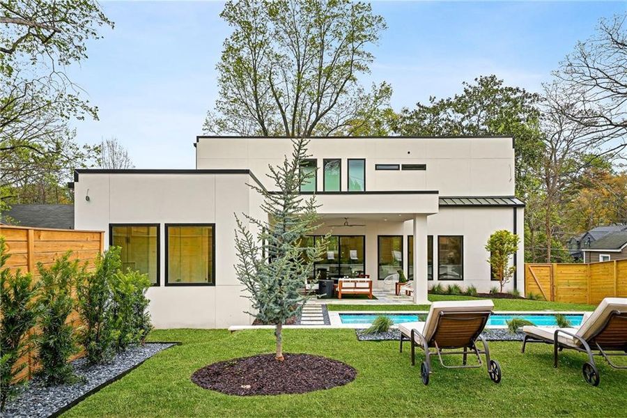 Exterior details and patio area of a home in , Atlanta (Image 34).