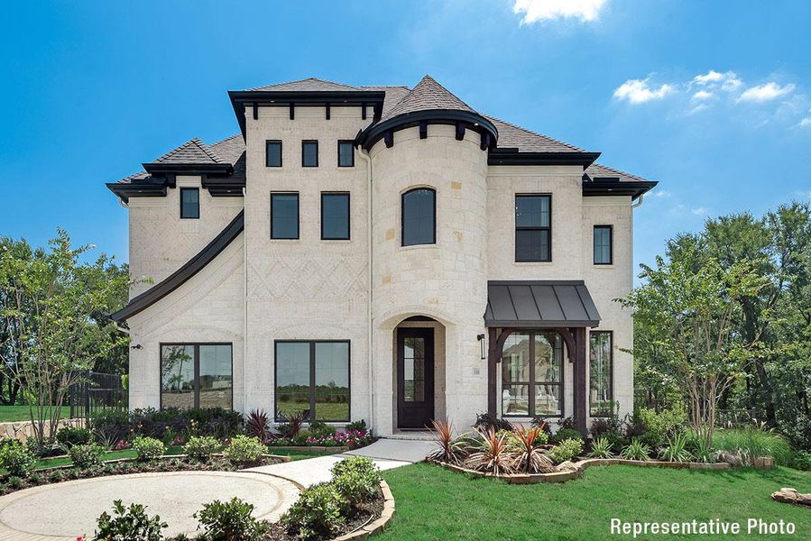 Representative exterior photo of a completed home built from the Grand Heritage by Grand Homes in Grand Oaks, Celina, TX (Image 18).