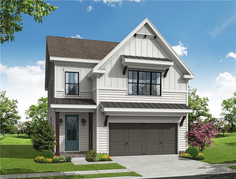 Caplin floorplan exterior.
Welcome to The Palisades at Sawnee Village