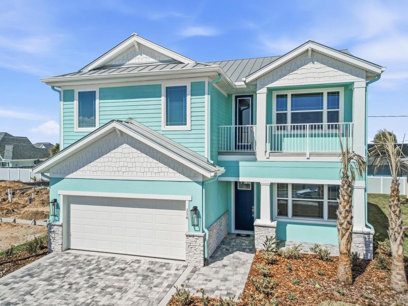 Representative exterior photo of a completed home built from the Bayview by SeaGate Homes in Beachview Cove, Ormond Beach, FL (Image 33).