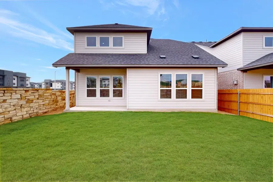 Exterior details and patio area of a home in Estancia West, Manchaca (Image 3).