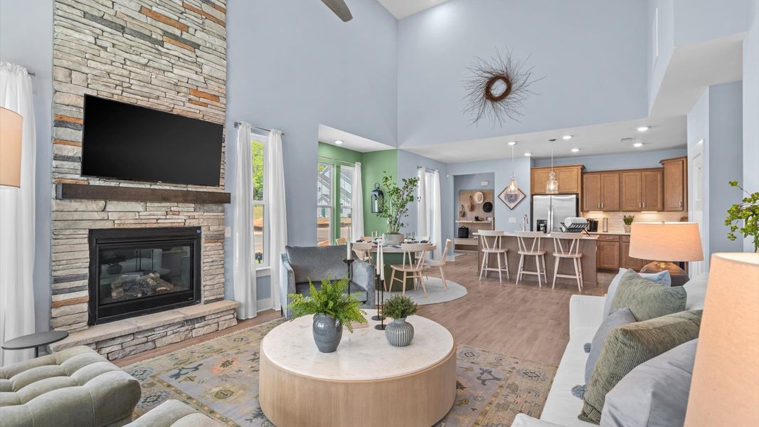 Furnished interior view inside a new home in Village at Midway, Anderson (Image 8).