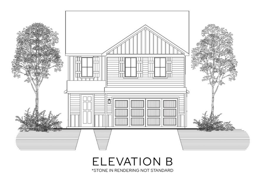 Representative rendering of the exterior for the The Fairmont by Lillian Custom Homes (Image 4).