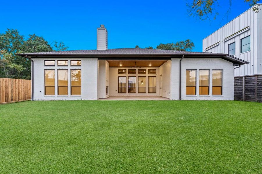 Expansive backyard offering abundant privacy and room for a pool, with no houses overlooking the rear space.