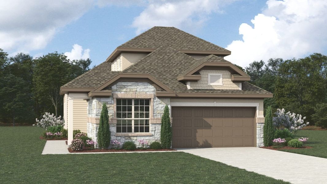 Elmhurst Floor Plan in Nolte Farms, Seguin | Sitterle Homes Elevation C Elmhurst Floor Plan in Nolte Farms, Seguin | Sitterle Homes Elevation C