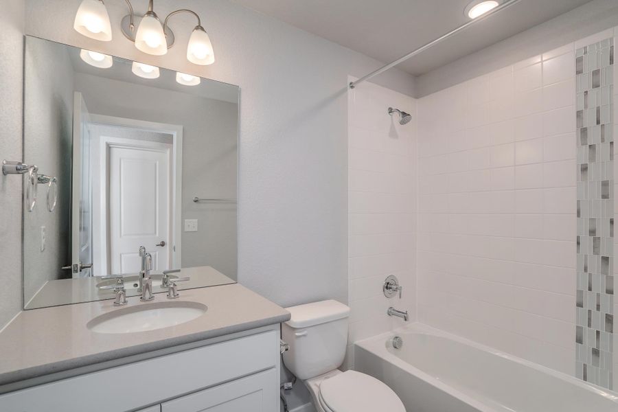 Representative furnished interior of a home built from the The Copperleaf by David Weekley Homes in Revel Crossing at Wolf Ranch – The Ascent Collection, Colorado Springs (Image 3).