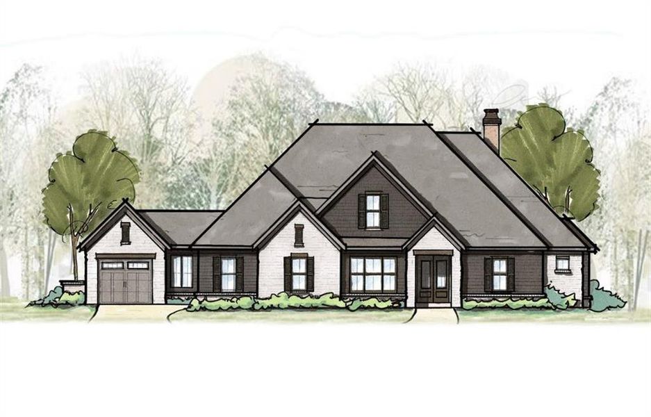 Exterior rendering of this home design in , Cumming, GA (Image 1). Exterior rendering of this home design in , Cumming, GA (Image 1).