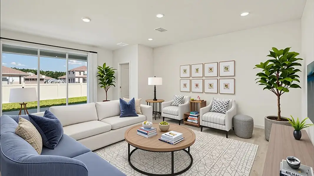 Representative furnished interior of a home built from the LANTANA by D.R. Horton in Buchanan Trails, Newberry (Image 6).