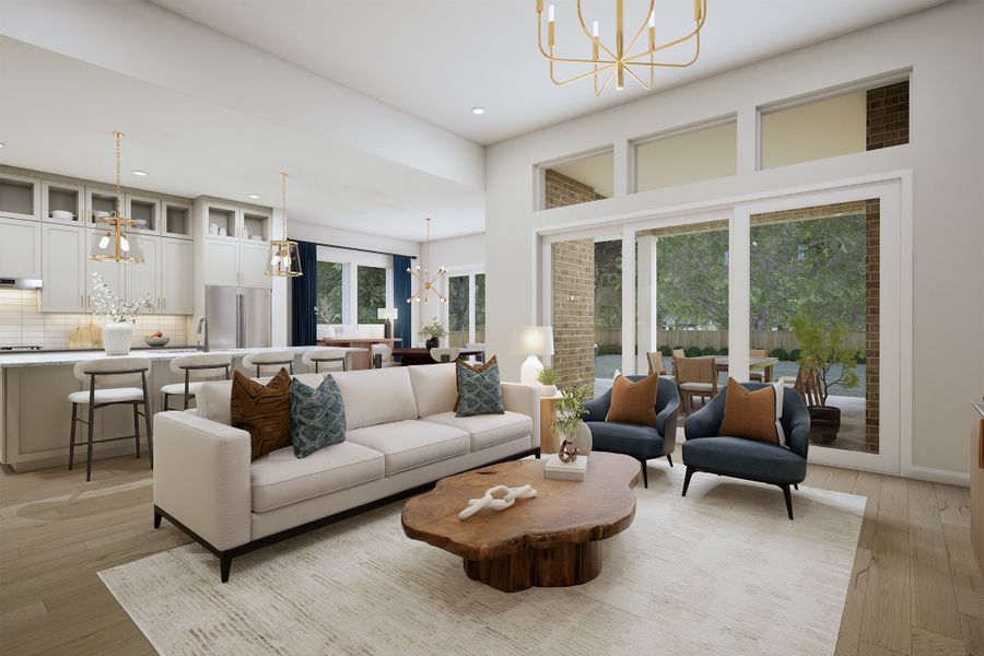The Presidio - Family Room with Optional Sliding Glass Door
