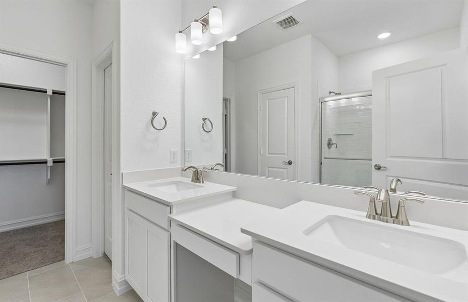 Private primary bath with double vanity Private primary bath with double vanity
