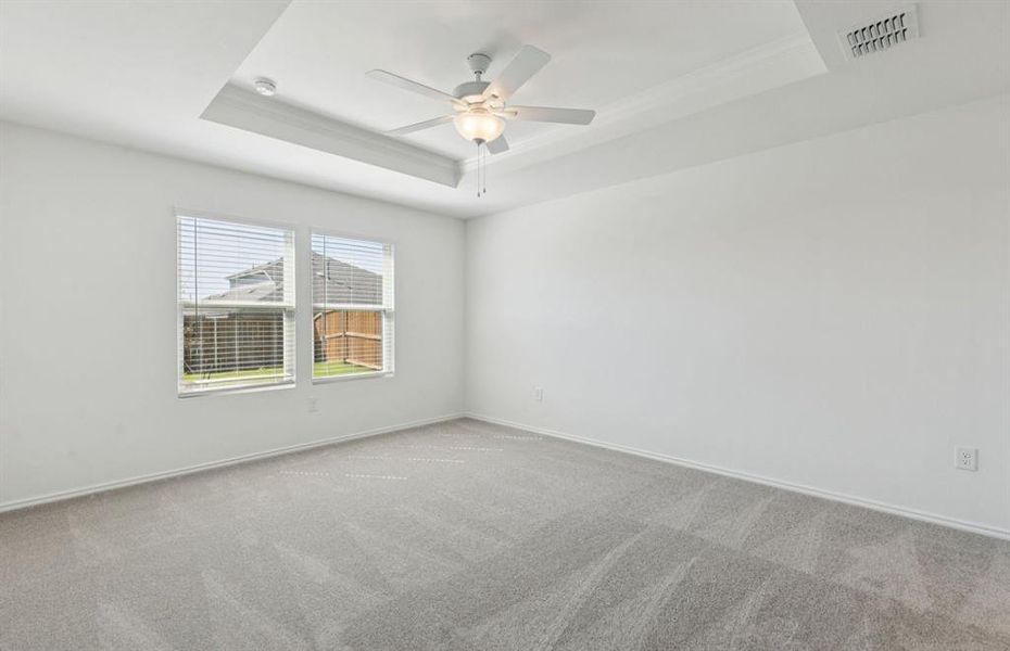 Elegant owner's suite with large windows Elegant owner's suite with large windows