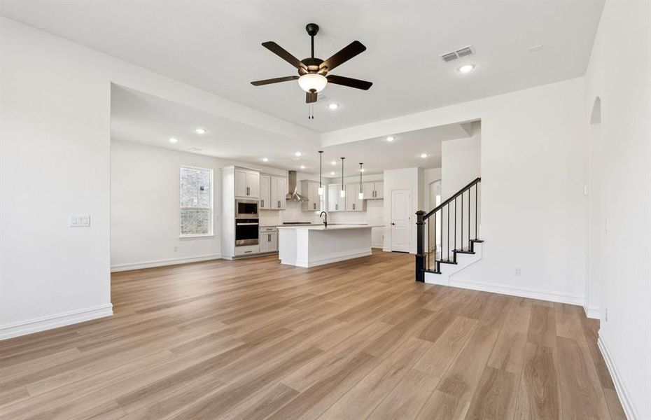 Open concept throughout main living areas