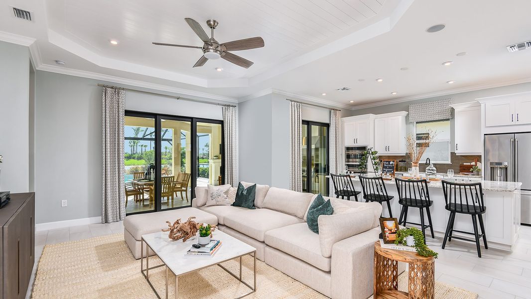 Representative furnished interior of a home built from the Lazio by Taylor Morrison in Esplanade by the Islands, Naples (Image 14).