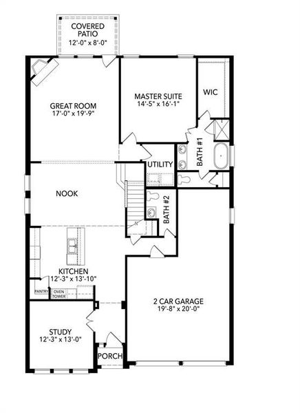 2D floor plan layout of this home in Country Lakes, Lantana, TX (Image 4). 2D floor plan layout of this home in Country Lakes, Lantana, TX (Image 4).