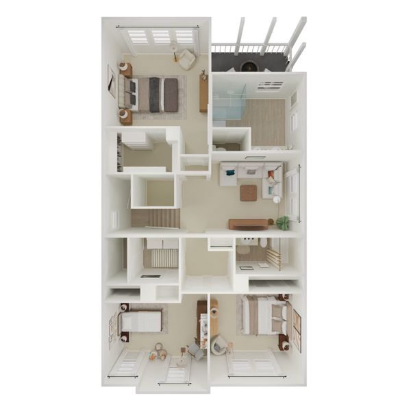 2D floor plan layout for the Tybee by K. Hovnanian® Homes in Sandy Oaks, Hilton Head Island, SC (Image 13).