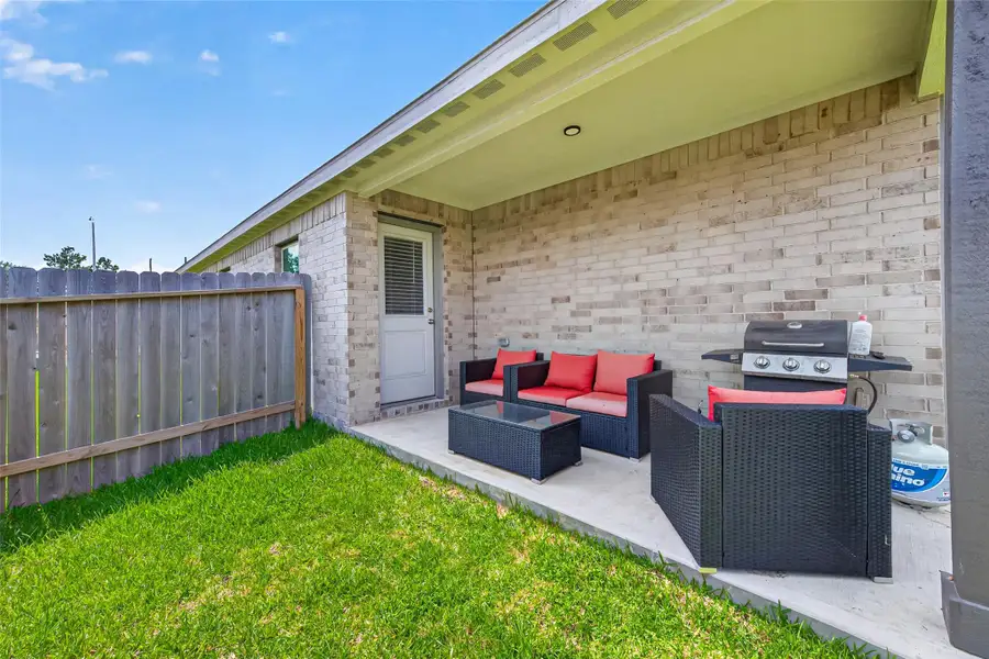 Exterior details and patio area of a home in , Magnolia (Image 3).