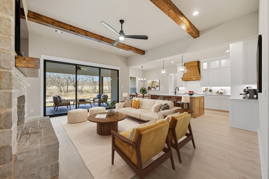 Representative furnished interior of a home built from the The Longview by Kenmark Homes in Escondido Ranches, Weatherford (Image 4).