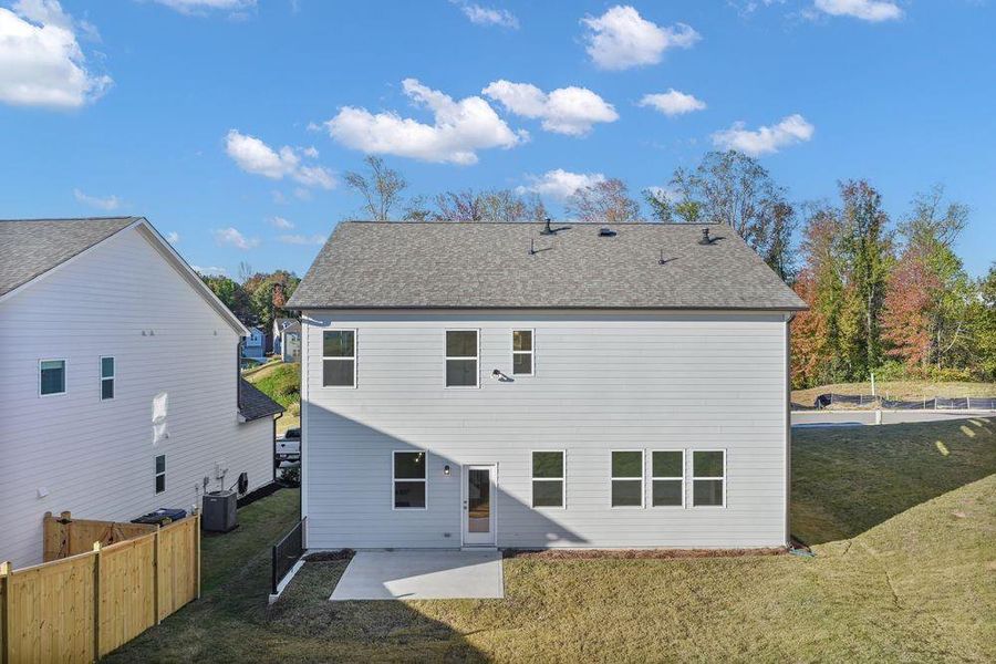 Exterior details and patio area of a home in Falls Creek, Flowery Branch (Image 2). Exterior details and patio area of a home in Falls Creek, Flowery Branch (Image 2).