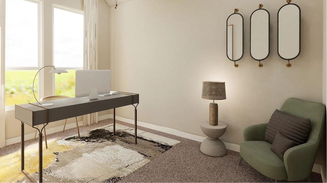 Furnished interior view inside a new home in Samara: Wentworth, League City (Image 9). Furnished interior view inside a new home in Samara: Wentworth, League City (Image 9).